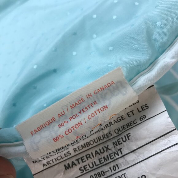 Vintage Pastel Blue & White Lace Baby Crib Bedding Set, Bumper Pad Ruffle Skirt - Picture 7 of 13